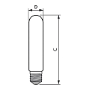 Philips LED lamp TRUEFORCE CORE SON-T 727 universal, switchable T46 E40 40W 7500lm 4000K 360� CRI 70 