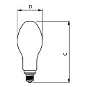 Philips LED lamp TFORCE CORE LED HPL 24.5W E27 840 FR schakelbaar mat E27 24,5W 4000lm 4000K 300° CRI >80  mat
