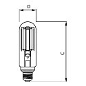 Philips LED tube shape MASTER LED SON-T UE M 4KLM 19W 740 switchable clear E27 19W 4000lm 4000K 300� CRI >70  transparent