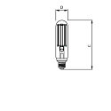 Philips LED buisvorm MASTER LED SON-T UE M 5.4KLM 28.5W 727 schakelbaar helder E27 28,5W 5400lm 2700K 300° CRI >70  transparant