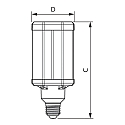 Philips LED lamp TRUEFORCE LED HPL ND schakelbaar E27 42W 6000lm 4000K 360� CRI 80 