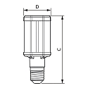 Philips LED lamp TrueForce LED HPL E40 42W 6000lm 4000K 360� CRI 80 