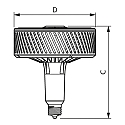 Philips LED lamp TRUEFORCE HIGHBAY LED HPI down, schakelbaar E40 140W 20000lm 4000K 120� CRI 80 