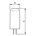 Philips Lamp met steekfitting COREPRO LEDCAPSULE G4 G4 2,1W 210lm 2700K 300� CRI 80 dimbaar