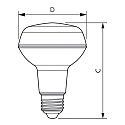 Philips LED lamp CorePro LEDspot R80 E27 8W 735lm 2700K 36� CRI 80 