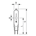 Philips metal halide lamp MASTER COLOUR CDM-TC ELITE PLUS T14 G8.5 3000K CRI 80-89 