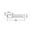 RADIUM LED lamp ESSENCE LONG RL-LONG18 840/2G11 UN schakelbaar mat 2G11 8W 1000lm 4000K 140� CRI >80  mat