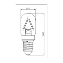 RADIUM LED gloeilamp RL-T20 827/C schakelbaar helder E14 1,5W 136lm 2700K 270� CRI 80-89 