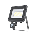 floodlight STAR 3000/830 BK SENSOR with sensor, tiltable, switchable IP65, black 
