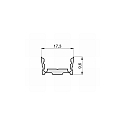 RADIUM U-profiel SMALL U FLAT F 17/10 B1C1, grijs, wit mat