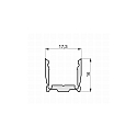 RADIUM U-profiel SMALL U F 17/16 B1C1, zwart, wit mat