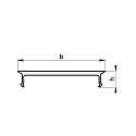 RADIUM toebehoren Profiel omslag COVER MEDIUM F 26/5/C2 - 20M / FROSTED mechanisch, flush, gesatineerd, wit 20000cm