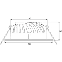 Rutec Inbouwarmatuur SILMA LED rond IP40, opaal, wit  784lm 2900-3100K CRI 80-89