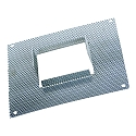 Inbouwframe 120X120X26MM vierkant, gebr�llt, staal