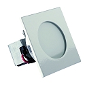 Wandinbouwarmatuur LARA V2 hoekig IP40, glanzend, wit 