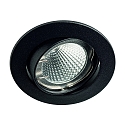 Rutec Plafondinbouwarmatuur MR16 draaibaar IP20, gepoedercoat, zwart