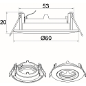 Rutec Downlight MR11 draaibaar, gepoedercoat, zwart
