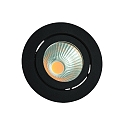 Inbouwarmatuur TALU LED rond, draaibaar IP20, zwart mat dimbaar 694lm 2600-2800K CRI 90-100