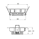 recessed luminaire TALU LED round, swivelling IP20, black matt dimmable 694lm 2600-2800K CRI 90-100
