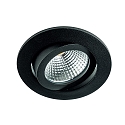 Downlight TALU Plug&Play rond, draaibaar IP20, zwart mat dimbaar
