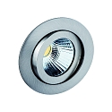 Downlight TALU Plug&Play rond, draaibaar IP20, ijzer geborsteld dimbaar