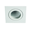 downlight TULKA square, swivelling IP55, powder coated, white matt