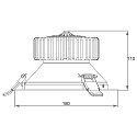 Rutec Projekt Inbouwspot NINQITA COB 35W/900MA 830 rond, stijf, constante stroom IP40, wit