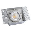 Plafondinbouwarmatuur VANYA 1-vlams, draaibaar, vierkant, flush IP20, wit dimbaar