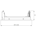 Rutec Projekt recessed luminaire CORU-80K 2 flames, square, cardanic swivelling IP20, white dimmable