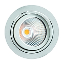 Inbouwarmatuur CORU-80K 1-vlams, rond, cardanisch draaien IP20, wit dimbaar
