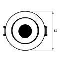 Inbouwspot MENTE COB LIGHTPOINT 350MA rond, draaibaar, constante stroom IP20, wit mat