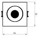 Rutec Projekt Inbouwspot MENTE COB LIGHTPOINT 350MA draaibaar, vierkant, constante stroom IP20, wit mat