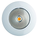 Plafondinbouwarmatuur CALINA COB rond, stijf IP54, transparant, wit, gelakt