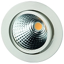 Inbouwspot GLIN COB 500MA rond, draaibaar, constante stroom IP40, wit mat dimbaar