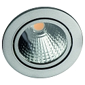 Inbouwspot GLIN COB 500MA rond, draaibaar, constante stroom IP40, zilver mat dimbaar