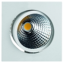 Inbouwspot GLIN COB 500MA draaibaar, vierkant, constante stroom IP40, wit mat dimbaar