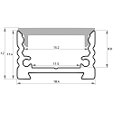 Rutec Projekt U-profiel UP18/12 / 2M, aluminium ge�loxeerd