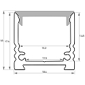 Rutec Projekt U-profiel UP18/12 / 2M, aluminium ge�loxeerd