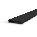 toebehoren Profiel omslag TKP35/51 BLACKLIGHT FROSTED 2M plat, gesatineerd, zwart 200cm