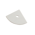Eindkap EP30/30 rond, ingebouwde versie, met voedermogelijkheid, aluminium