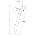 Rutec Projekt foam carrier PU VOUTE 9.7X2.9 / 2M, white