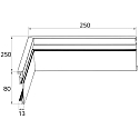 Hoekverbinder SOCKET PROFILE PFG400 hoek binnen, zilver