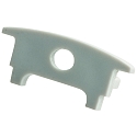 Eindkap COLLAR PROFILE FLAT plat, met kabelopening, grijs