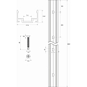 Rutec Projekt Profiel VARDAFLEX PLATIN 272� TVQ - 2M, aluminium