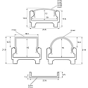 Rutec Projekt U-profiel FLAT 23/12 - 2M plat, aluminium ge�loxeerd