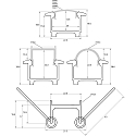 Rutec Projekt kraagvorm profiel FLAT 23/12K - 2M diep, aluminium ge�loxeerd