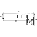 Rutec Projekt Trapprofiel SP68/26 - 2M, aluminium ge�loxeerd