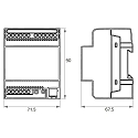 Rutec Projekt Dimmer KNX ACTOR / SERIES INSTALLATION spanningsconstante, 4 Kanaal, KNX bestuurbaar, blauw