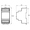 Rutec Projekt DALI dimmer DISPLAY DALI / 12+24V / 1-4 ADDRESSES 4 Kanaal, blauw