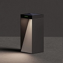 SIGOR Oplaadbare zonnelamp MILIO SIDE met sensor, schakelbaar IP65, grafietgrijs 